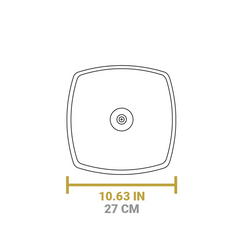 10.5 Inch Square Glass Lid