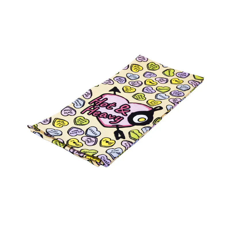 Conversation Heart Dish Towel